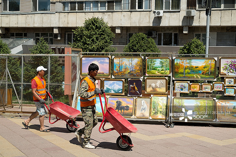 阿拉木图：艺术与劳动人民的相遇图片素材