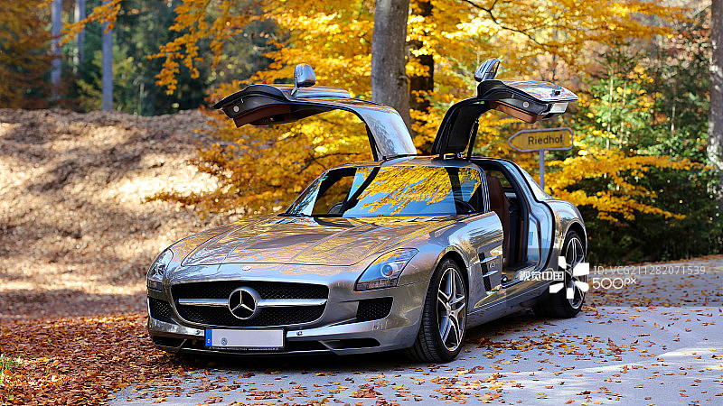 秋日里的SLS AMG图片素材