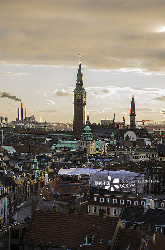 哥本哈根景观圆形塔楼图片素材