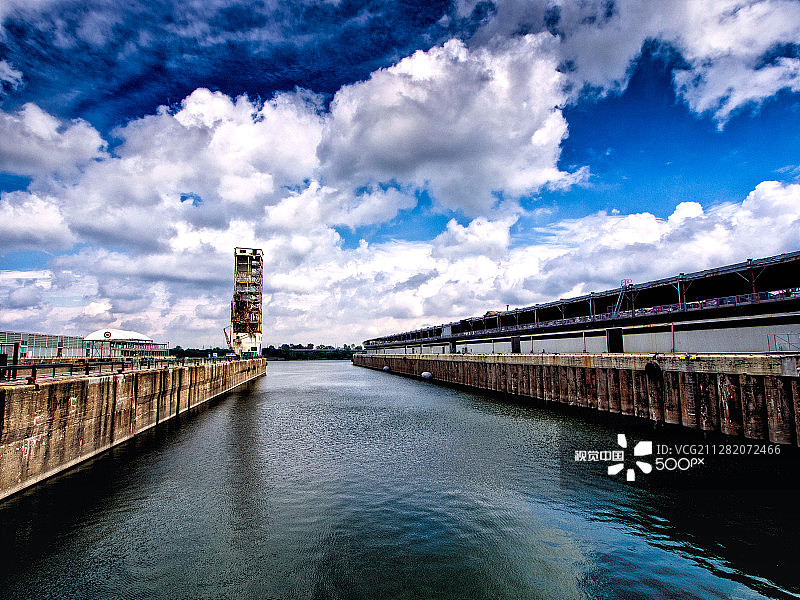 码头（彩色）图片素材
