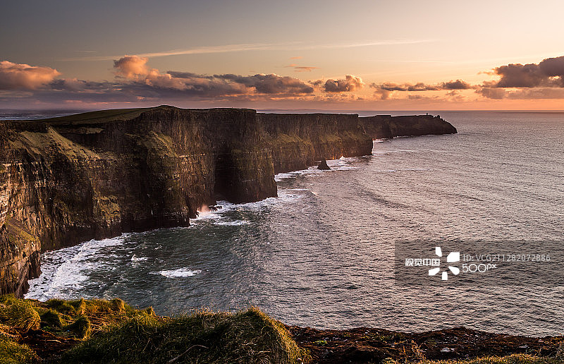 莫赫悬崖日落图片素材