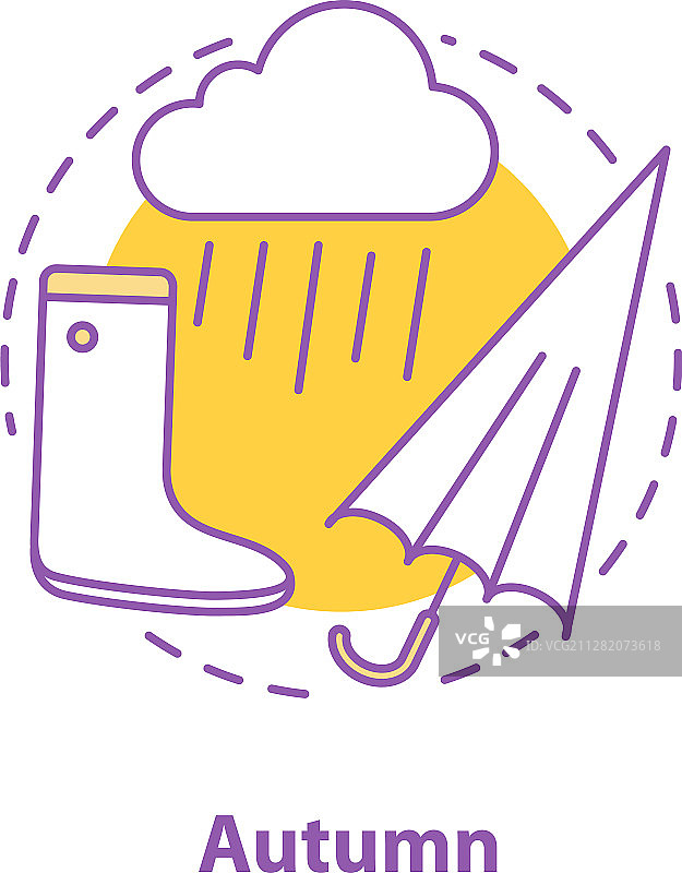 秋季概念图标图片素材