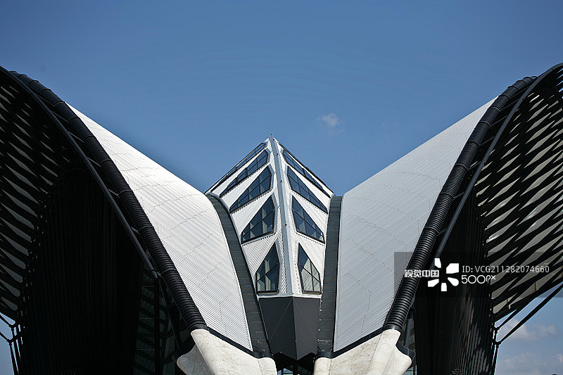 里昂机场金属现代建筑图片素材