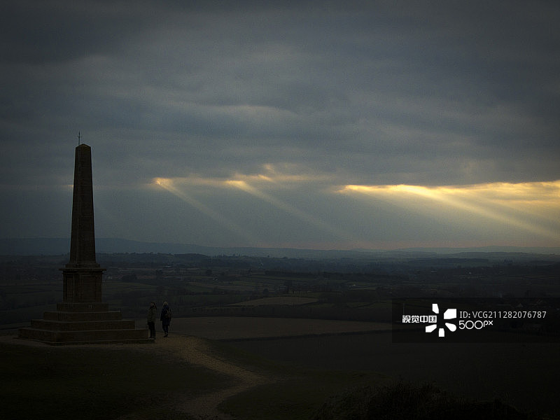 Ham Hill纪念碑阳光图片素材