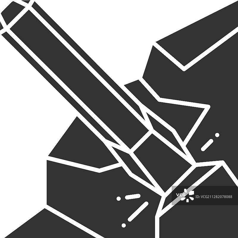 铁凿子 Glyph 图标图片素材
