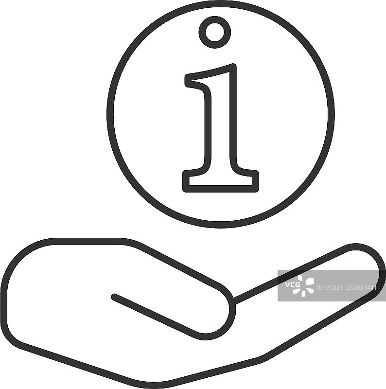手持信息标志线性图标图片素材