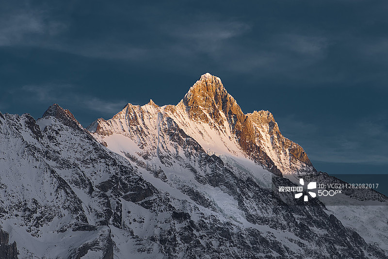 施雷克峰日落时分图片素材