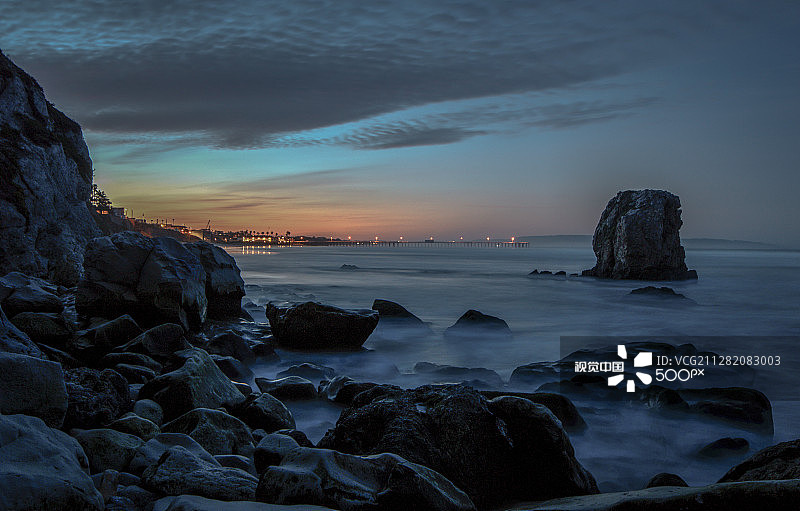 皮斯莫海滩日出图片素材