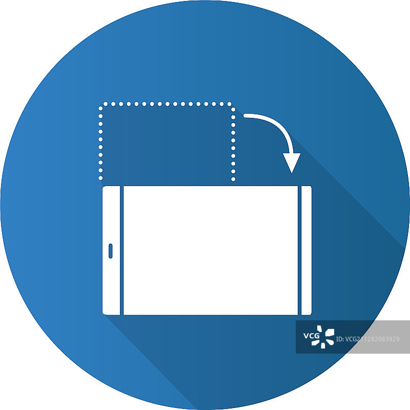 智能手机屏幕旋转扁平风长阴影设计图片素材