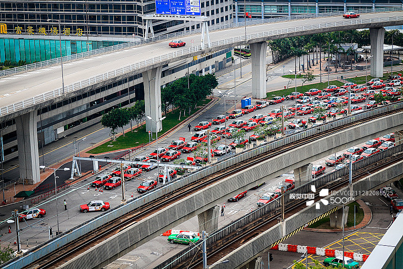 香港国际机场的出租车图片素材