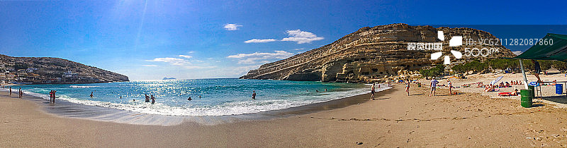 希腊克里特岛马塔拉图片素材