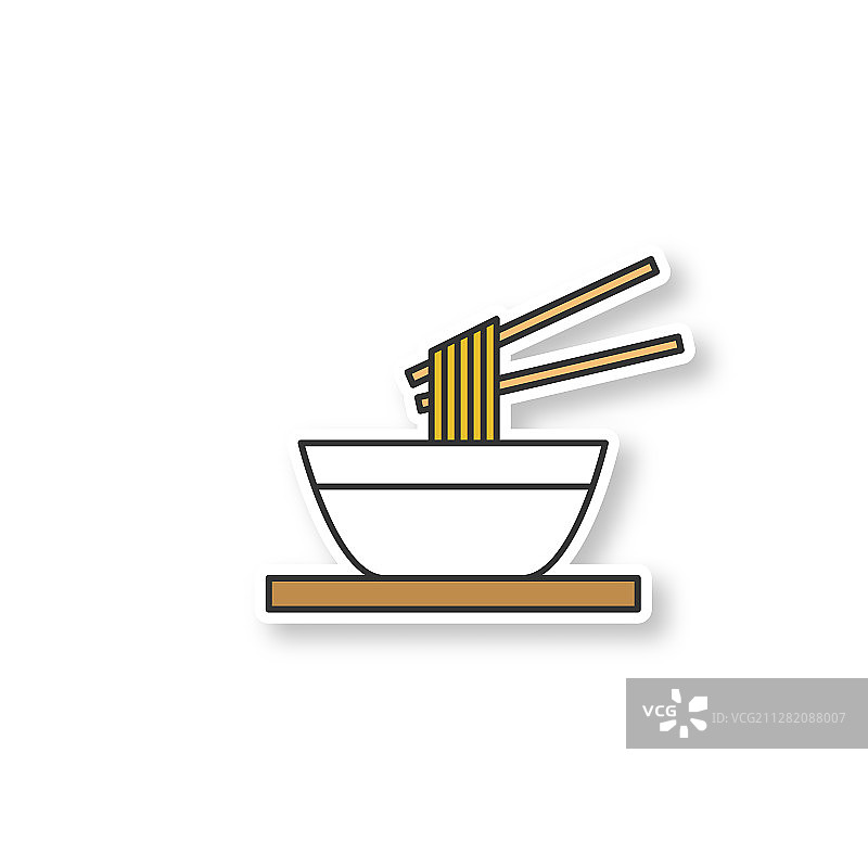 筷子夹中式面条贴片图片素材