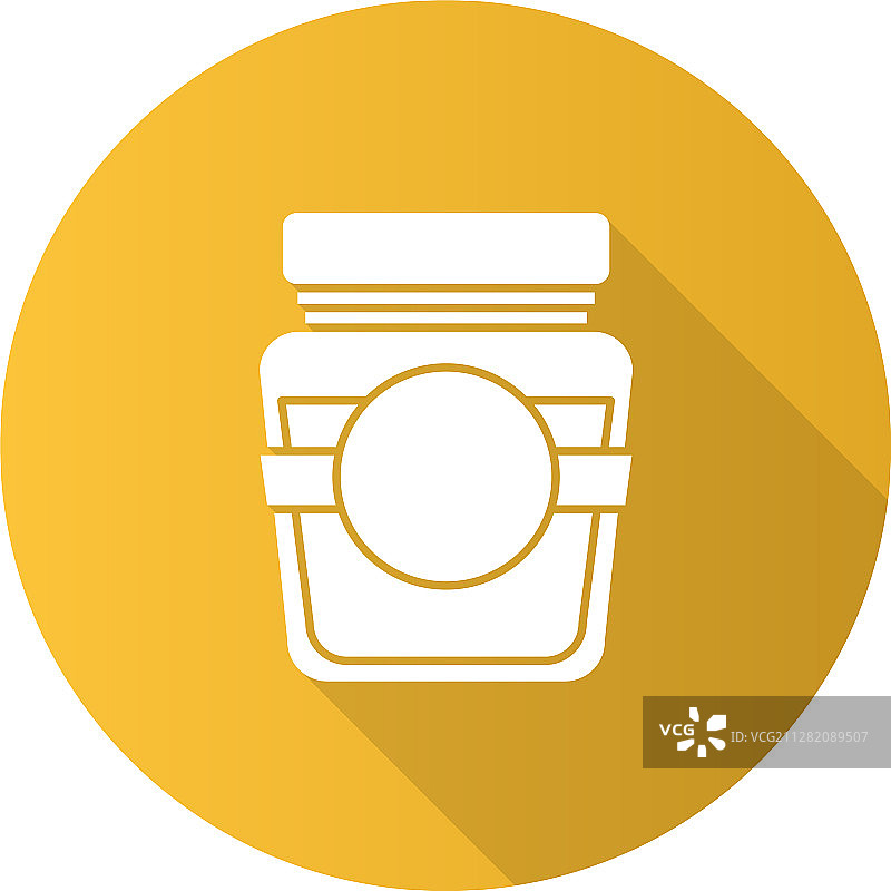 带有空白标签的扁平设计玻璃罐图片素材