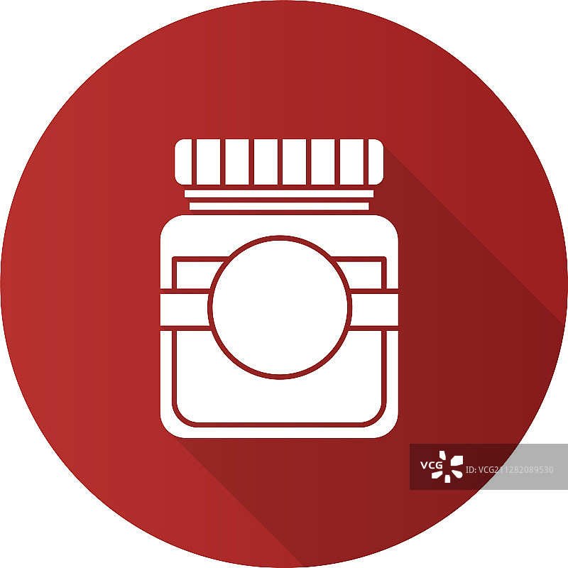 带有空白标签的扁平设计玻璃罐图片素材