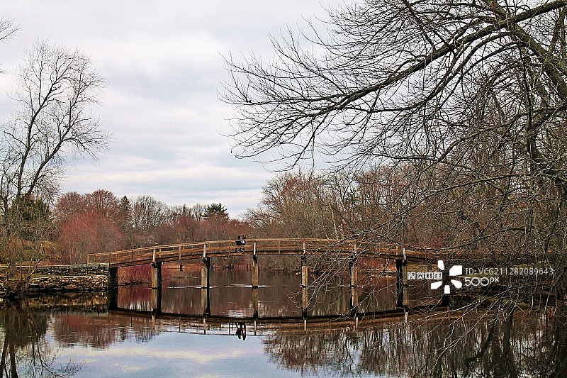 马萨诸塞州康科德的北桥图片素材