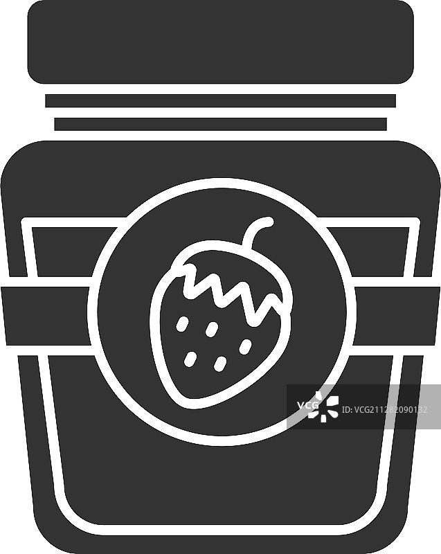 草莓酱罐的标志图标图片素材