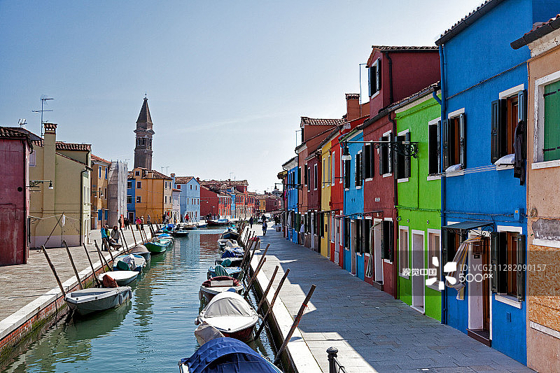 布拉诺的彩色房屋图片素材