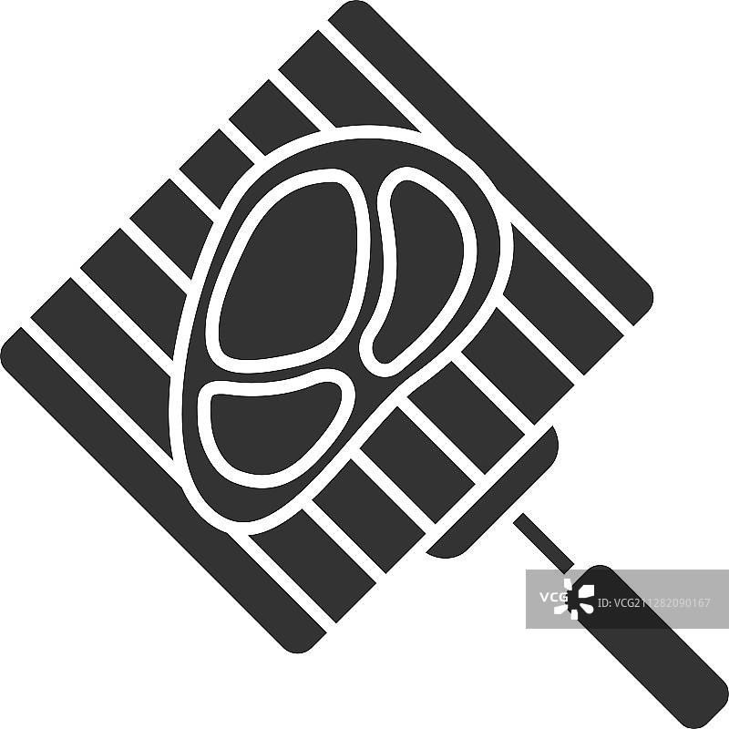 手持烤架牛排标志符号图片素材