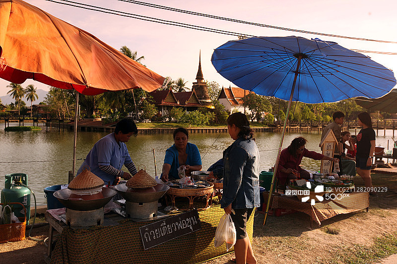 亚洲 泰国 素可泰人民市场图片素材