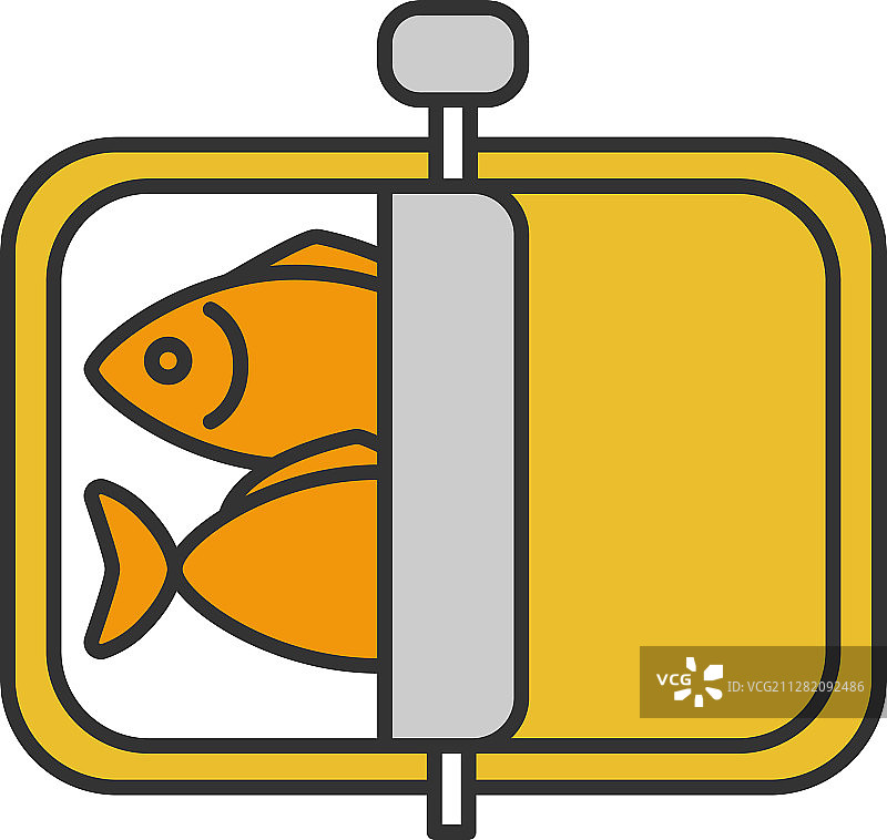 鲱鱼彩色图标图片素材