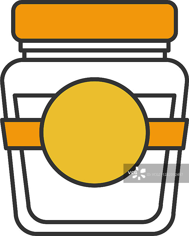 带空白标签的彩色玻璃罐图标图片素材