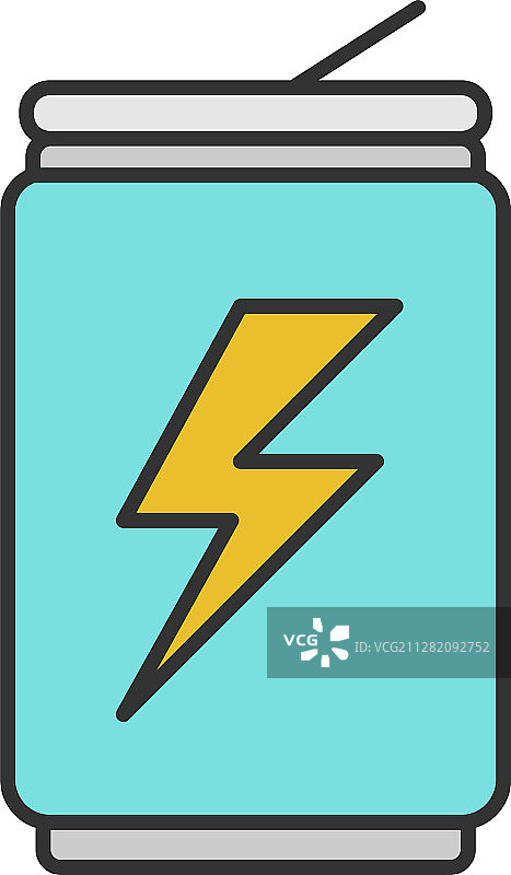 能量饮料罐彩色图标图片素材