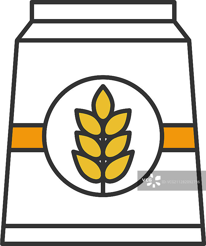 面粉纸袋彩色图标图片素材