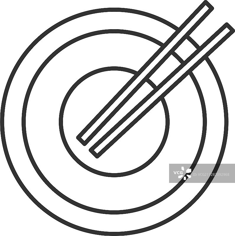 筷子线性图标图片素材