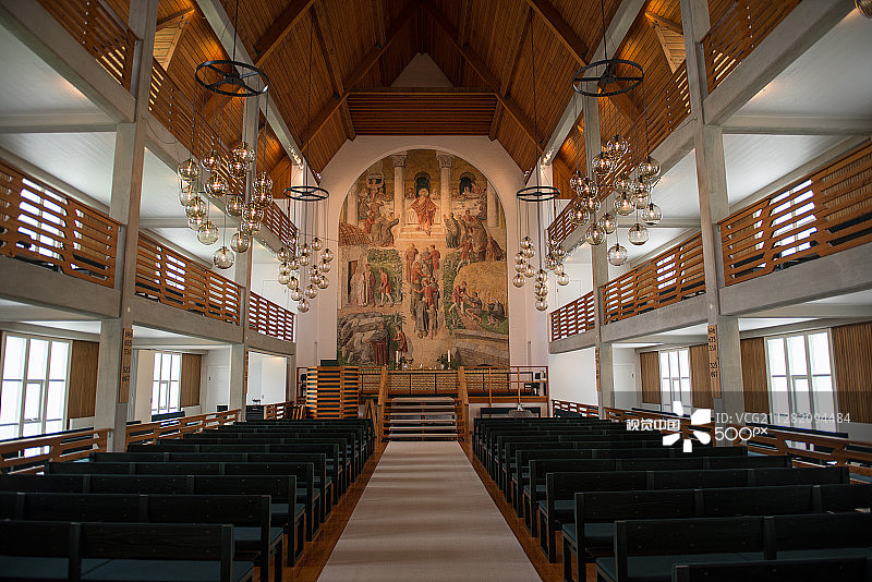 法罗群岛克拉克斯维克教堂内部图片素材