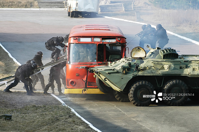 人质释放行动图片素材