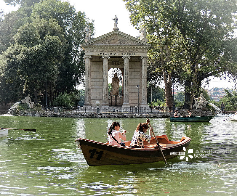 罗马博尔盖塞别墅，埃斯库拉皮奥神庙，平乔山，罗马图片素材