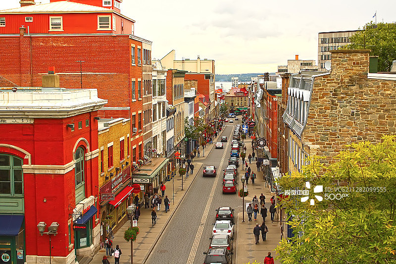 魁北克市的阴沉的一天图片素材