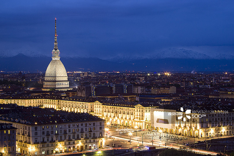 都灵夜景图片素材