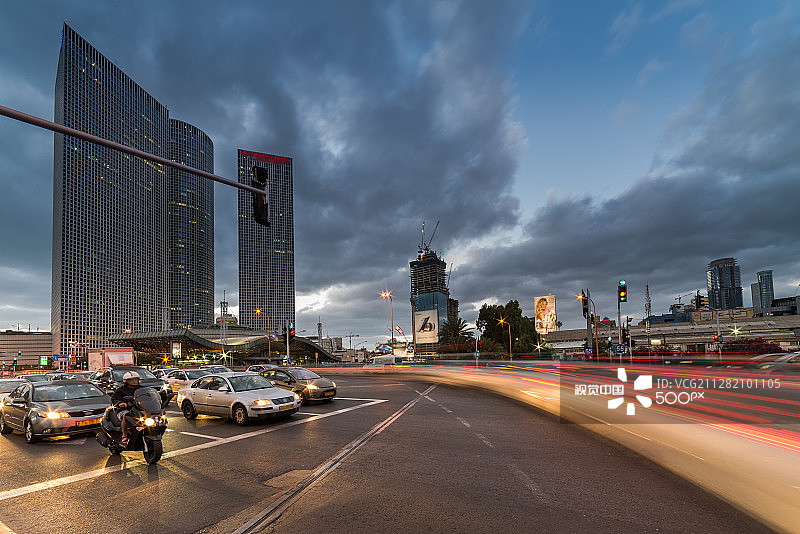 特拉维夫的阿兹列里中心图片素材
