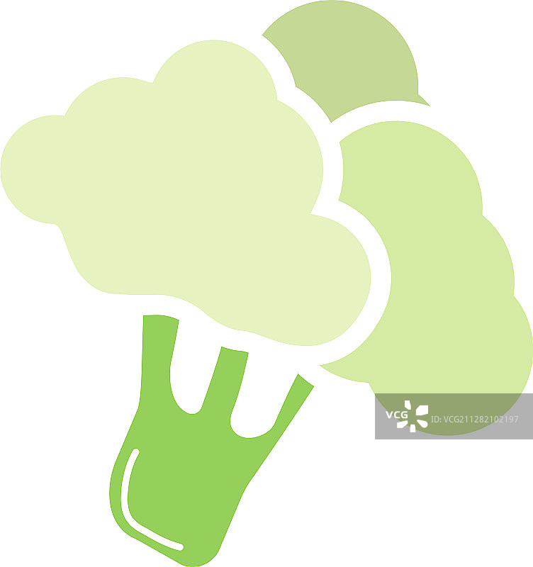 西兰花枝条标志符号彩色图标图片素材