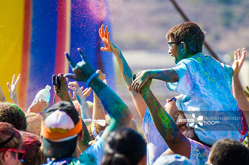 5公里彩色跑活动图片素材