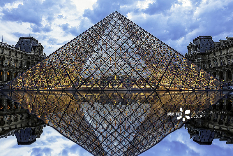 法国巴黎卢浮宫博物馆图片素材