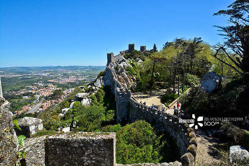 葡萄牙辛特拉摩尔人城堡图片素材