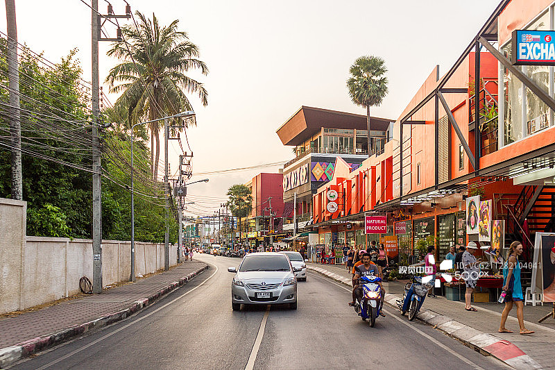 泰国普吉岛卡塔海滩街景图片素材