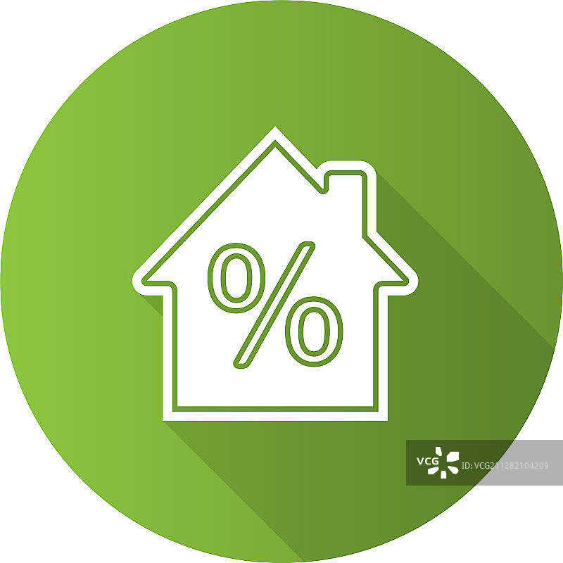 抵押贷款利率扁平设计长阴影图片素材