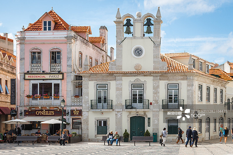 葡萄牙卡斯凯什阳光海岸城市风光图片素材