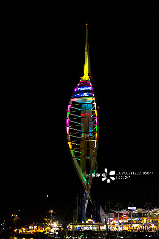 朴茨茅斯夜景图片素材