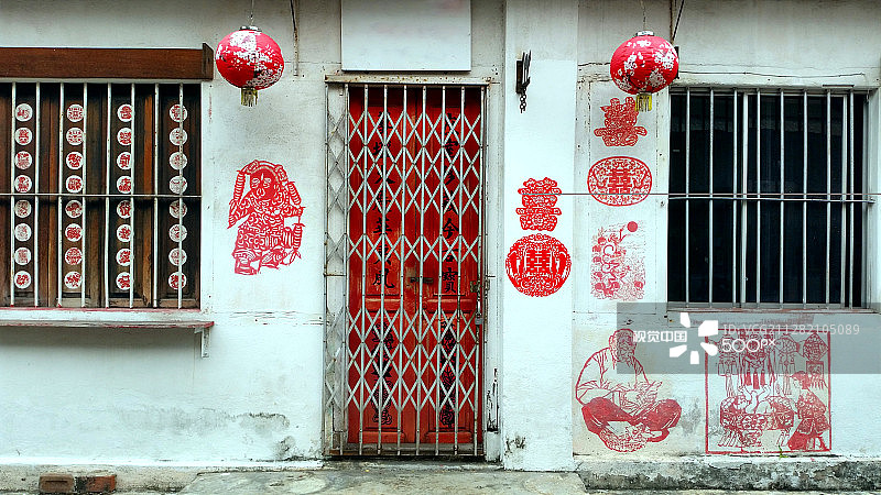 马六甲市的鸡场街图片素材