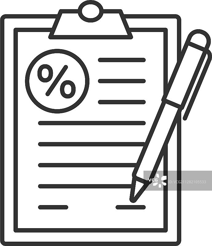 贷款协议线性图标图片素材