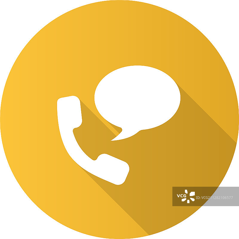 带语音气泡的扁平风电话图片素材