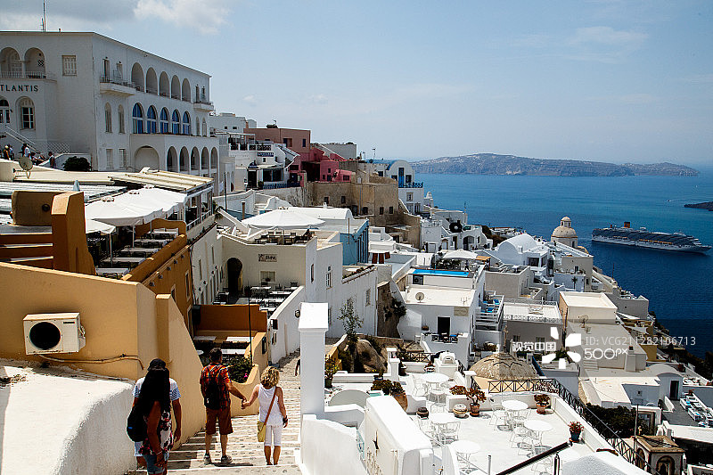 圣托里尼的费拉图片素材