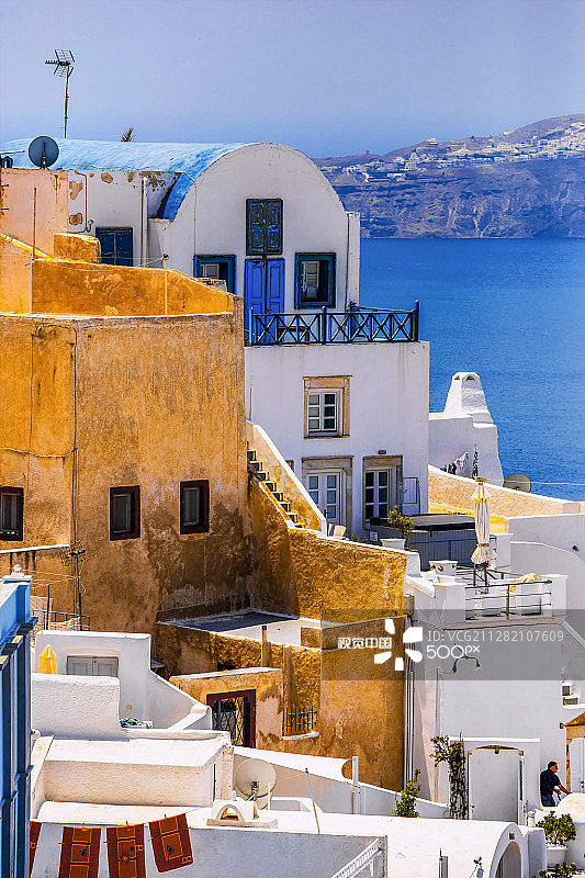 圣托里尼的费拉图片素材