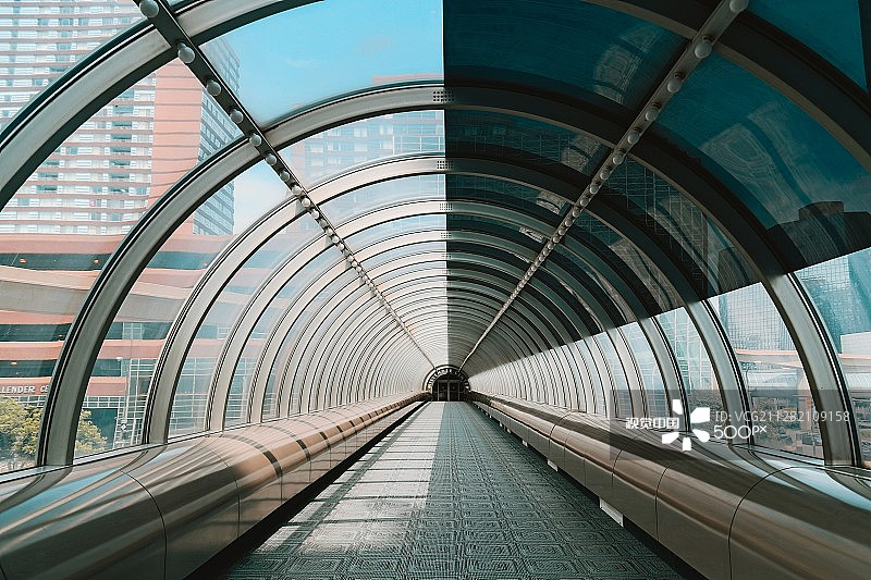底特律空中走廊隧道图片素材