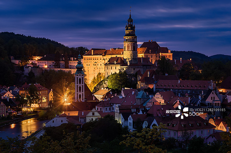 克鲁姆洛夫日落图片素材