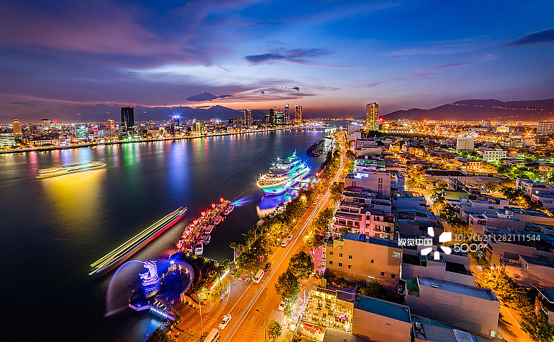 岘港夜景图片素材